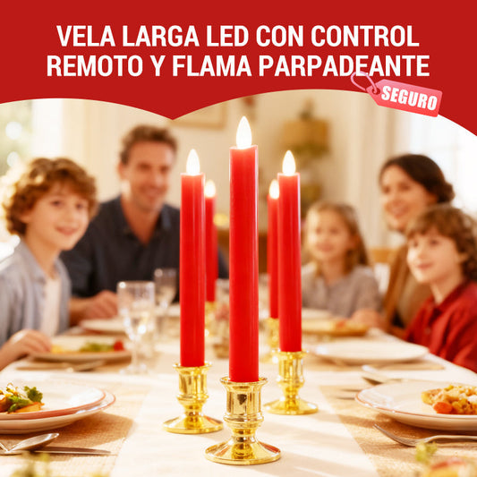 Remote Control LED Taper Candle with Flickering