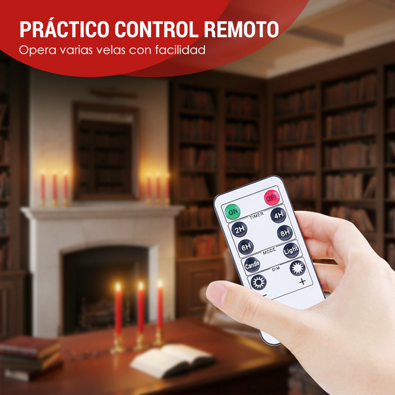Remote Control LED Taper Candle with Flickering