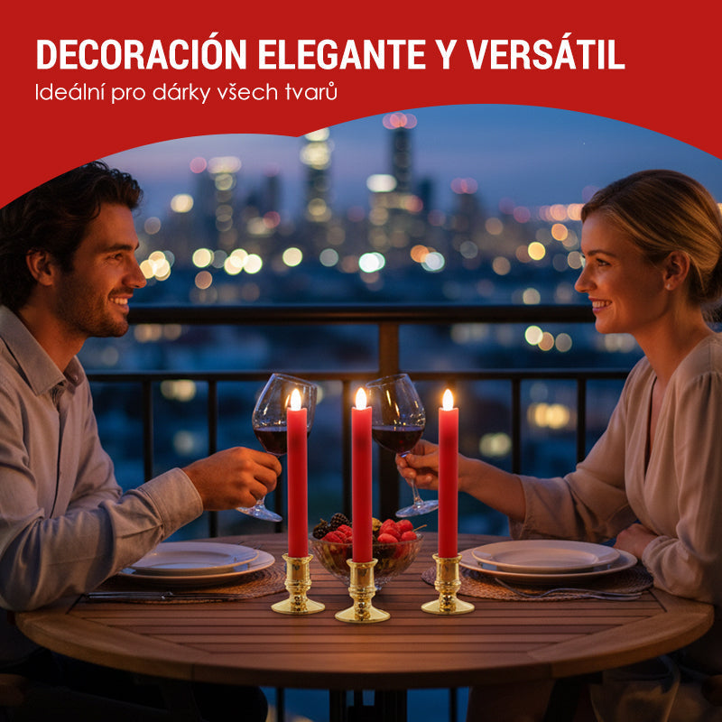 Remote Control LED Taper Candle with Flickering