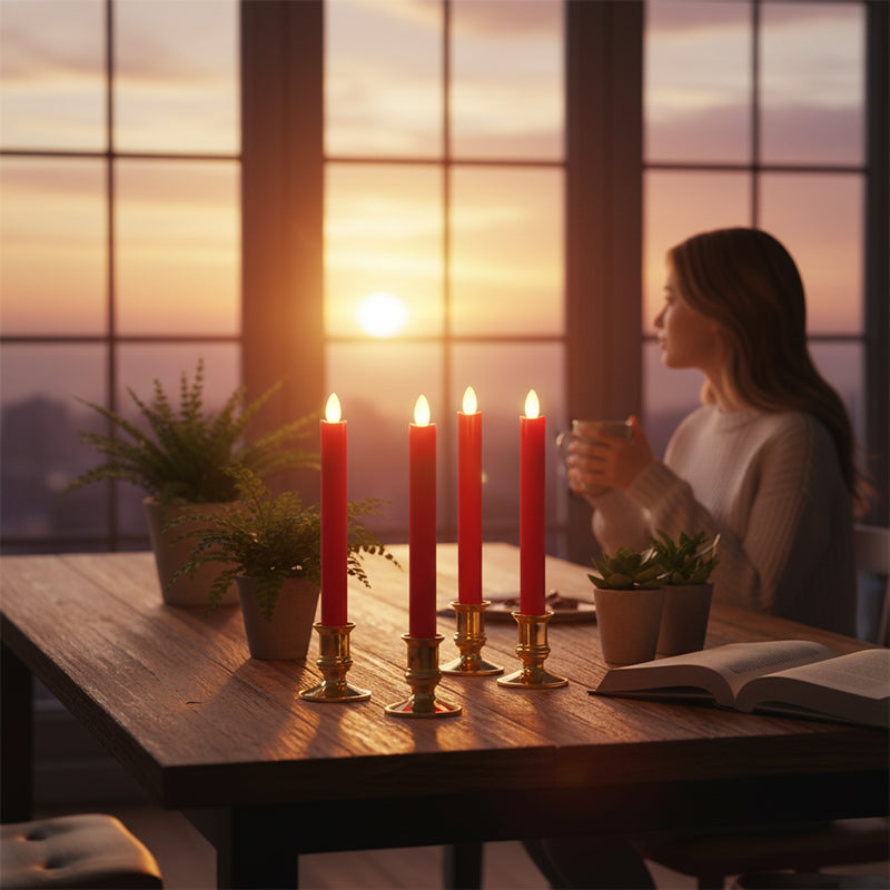 Remote Control LED Taper Candle with Flickering