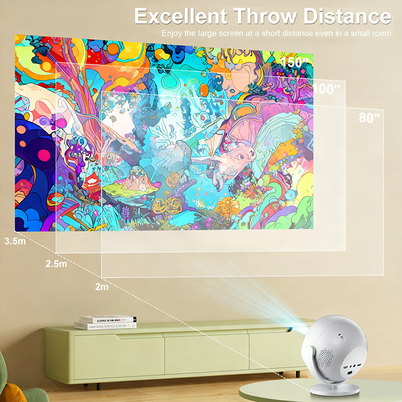 📽️ 55% OFF FLASH SALE ! ⚡ 360° Portable Smart HD Projector – 360° Rotatable Projection, Crisp HD Imaging, Wireless Connection & Ultra-Compact 🎬