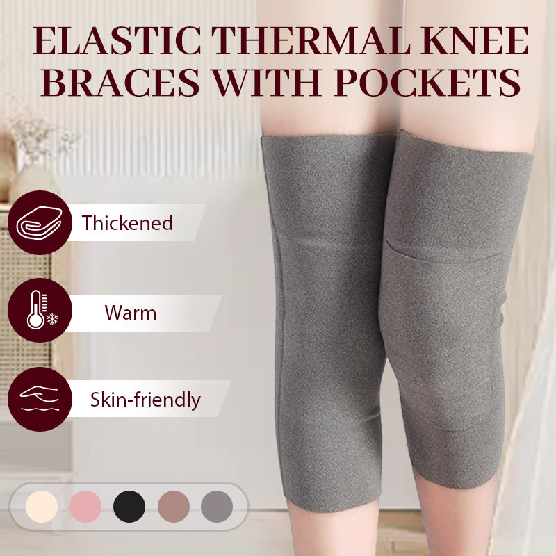 Elastic Thermal Knee Braces with Pockets