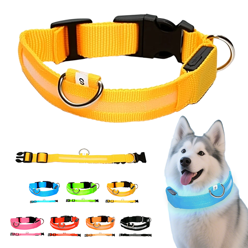 Adjustable LED Dog Collar for Dog Safety