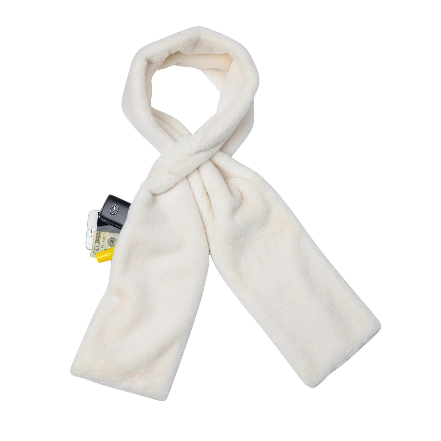 🎅Christmas Special Deals £12.99!!⚡50K+ SOLD!🧣Ultra-Soft Faux Fur Pull-Through Scarf with Secret Zipper Pocket