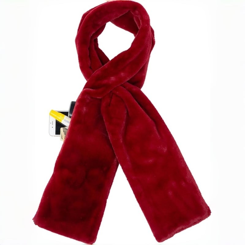 🎅Christmas Special Deals £12.99!!⚡50K+ SOLD!🧣Ultra-Soft Faux Fur Pull-Through Scarf with Secret Zipper Pocket