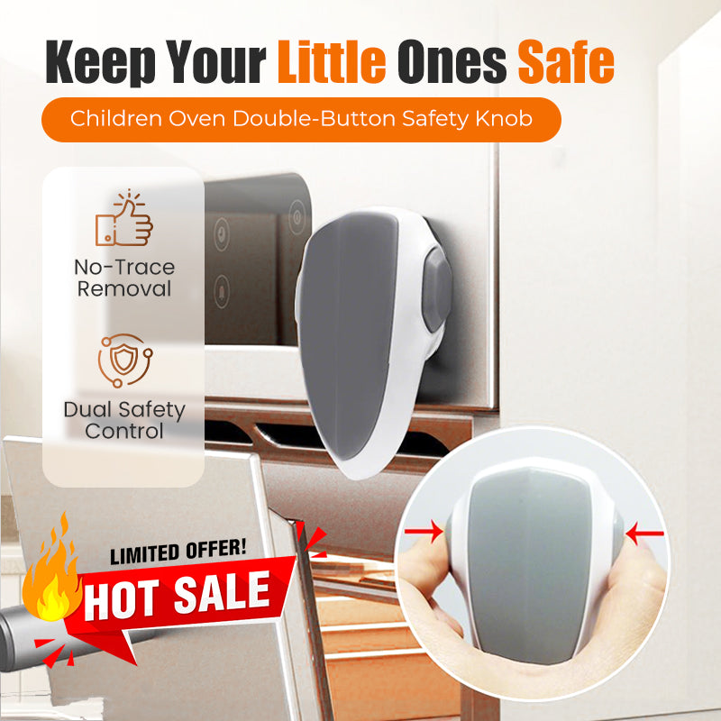 Children Oven Double-Button Safety Knob