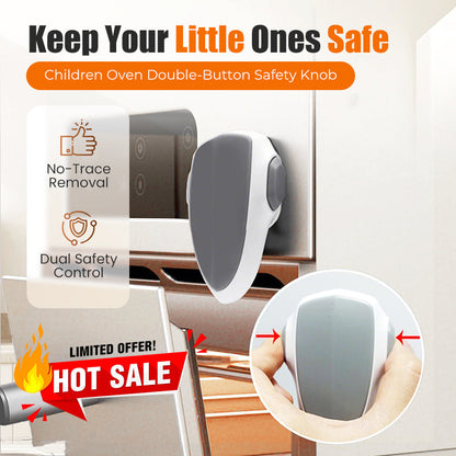 Children Oven Double-Button Safety Knob