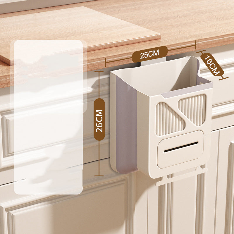 🥡Limited-time 50% off🥦Folding Hanging Kitchen Waste Trash Can🗑️