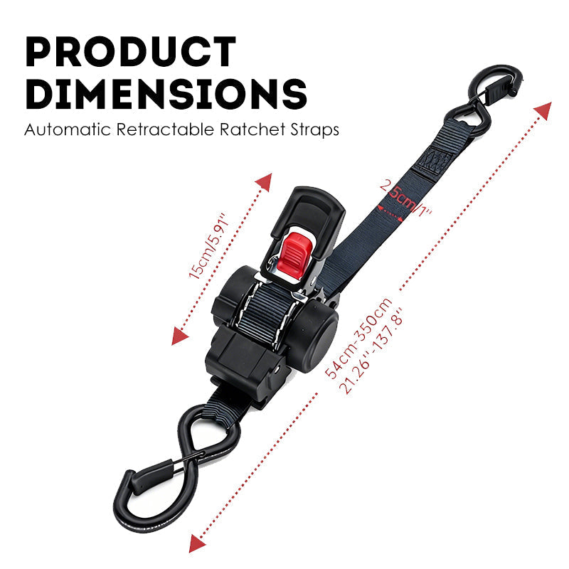 🔧🔒 Auto-Retractable Ratchet Strap — Secure Your Load Every Time! 🚚