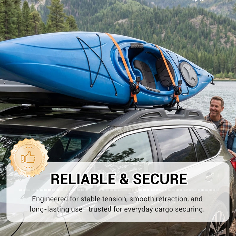 Retractable Cargo Tie-Down Straps for Cars