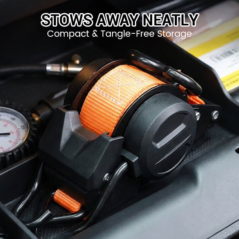 Retractable Cargo Tie-Down Straps for Cars