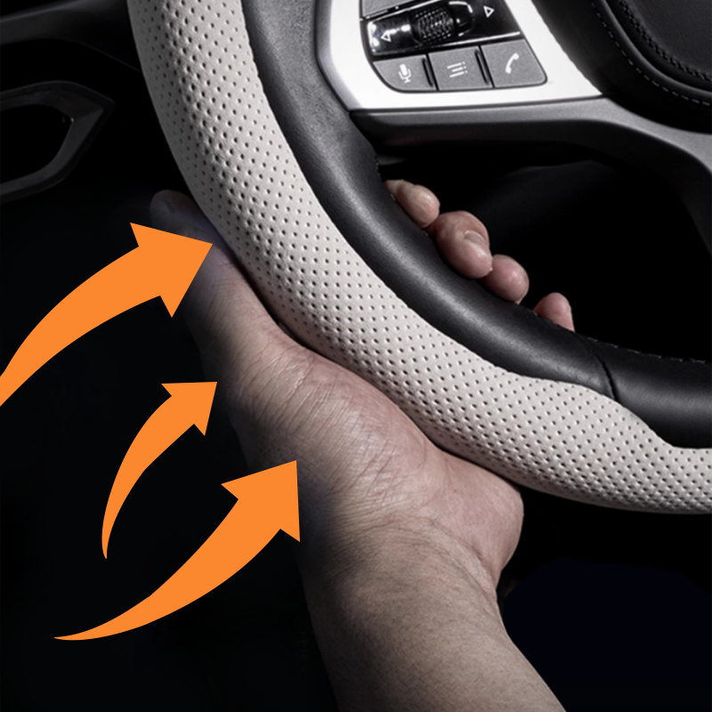 💖Universal Genuine Leather Car Steering Wheel Cover