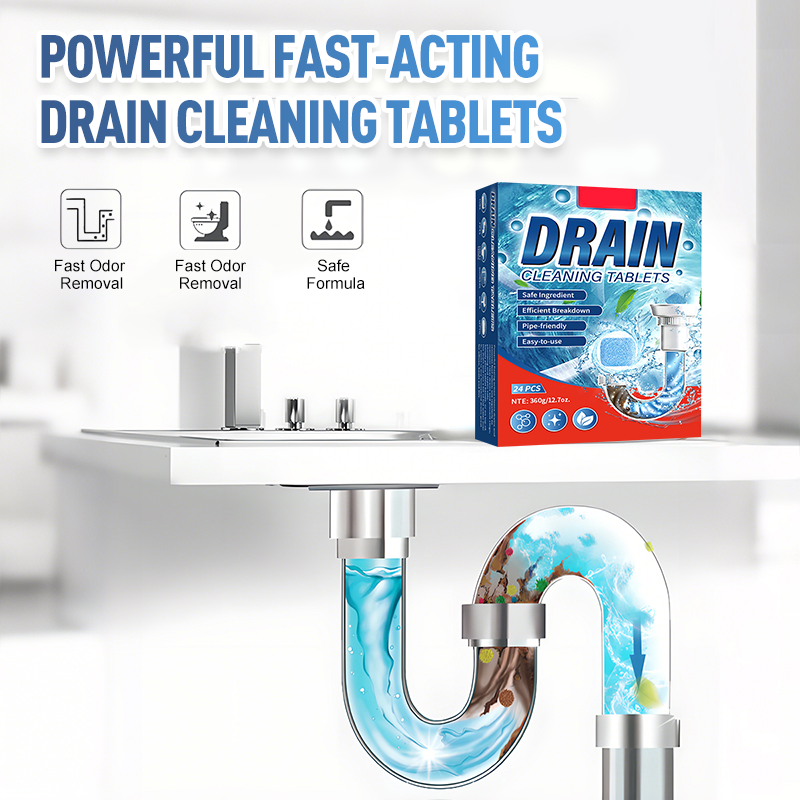 ✨  🚰 Pipe Unclogging Tablets – Fast-Acting Blockage Remover – Safe for pipes, removes hair & grease – no damage to plumbing 🔧
