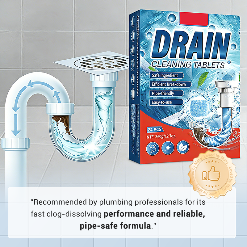 ✨  🚰 Pipe Unclogging Tablets – Fast-Acting Blockage Remover – Safe for pipes, removes hair & grease – no damage to plumbing 🔧
