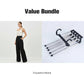 Women's High-Waist Wide-Leg Solid Color Trousers