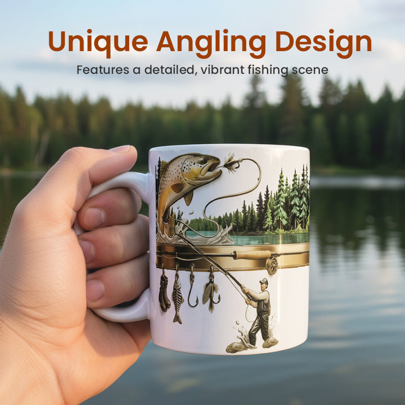 🎣Ceramic Fishing Themed Coffee Mug