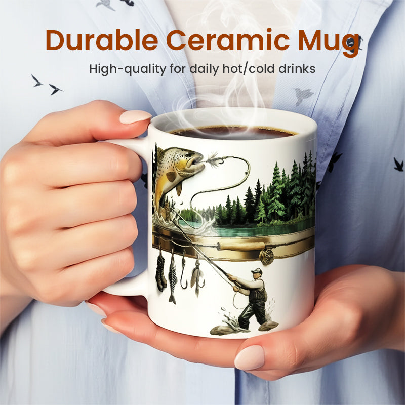 🎣Ceramic Fishing Themed Coffee Mug