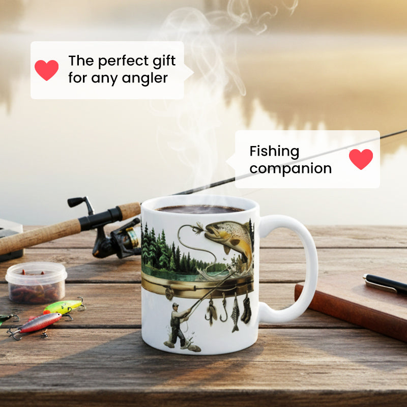 🎣Ceramic Fishing Themed Coffee Mug