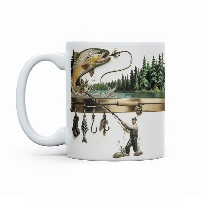 🎣Ceramic Fishing Themed Coffee Mug
