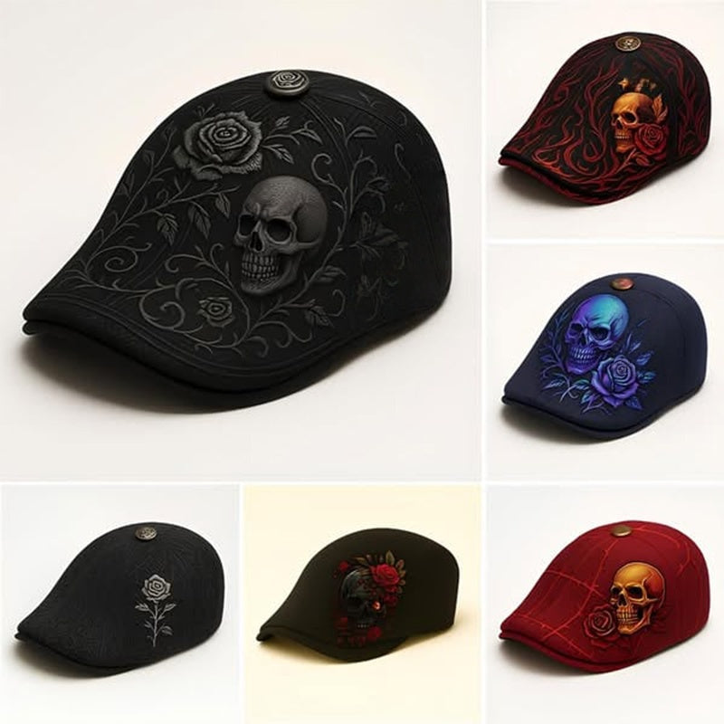 🔥🎁New arrival 50% OFF🔥Skull & Thorn Flat Cap