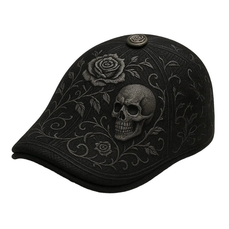 🔥🎁New arrival 50% OFF🔥Skull & Thorn Flat Cap