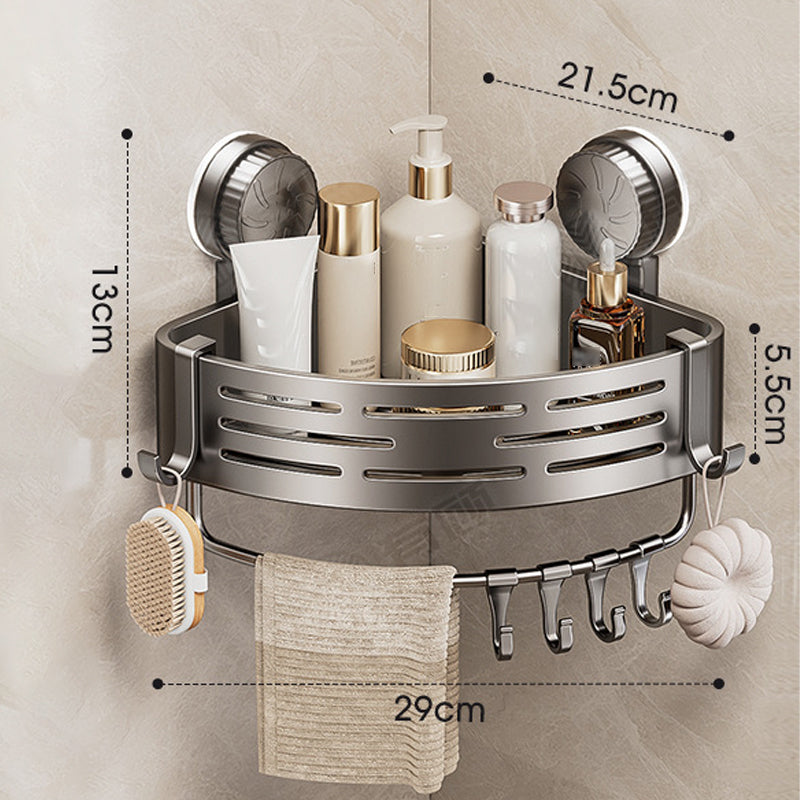 🥳HOT SALE🥳🛁 Conquer Tight Corners! No-Drill Triangle Basket Suction Cup Mounted, Strong Hold, Your Space Magician🧽