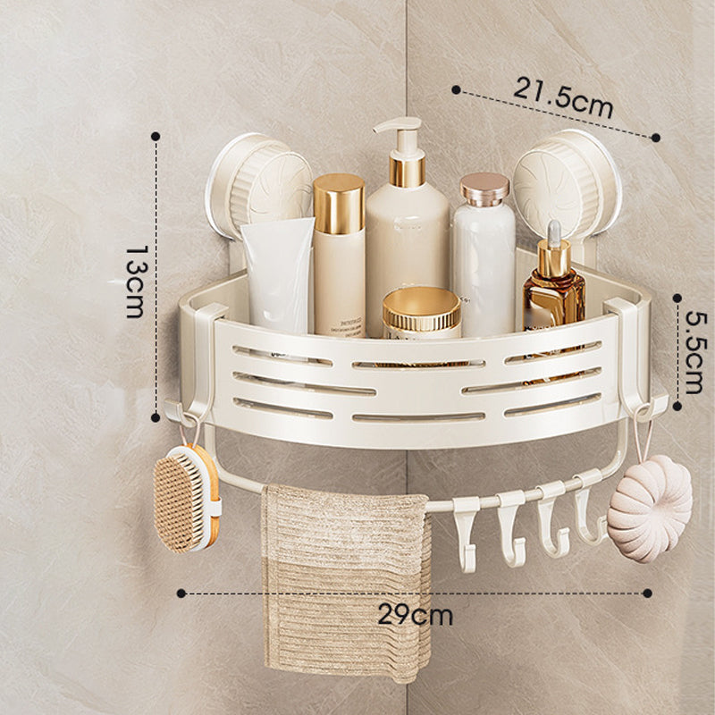 🥳HOT SALE🥳🛁 Conquer Tight Corners! No-Drill Triangle Basket Suction Cup Mounted, Strong Hold, Your Space Magician🧽