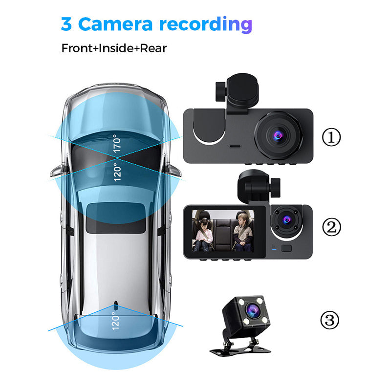 1080P Dash Cam Set for Vehicle Security