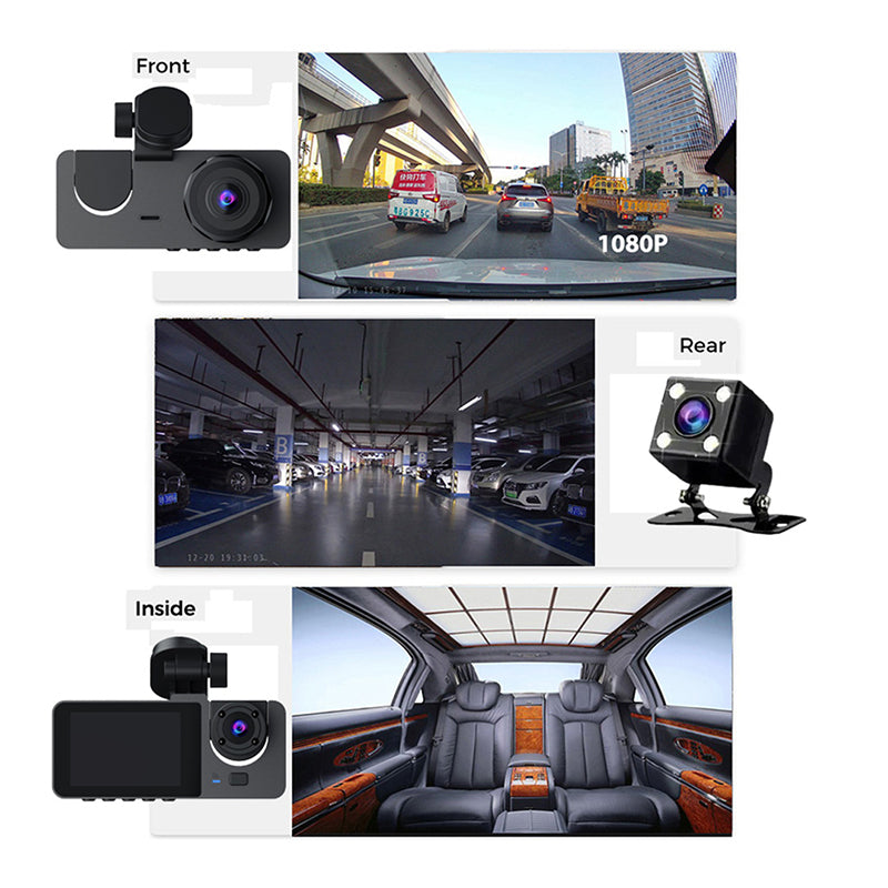 1080P Dash Cam Set for Vehicle Security