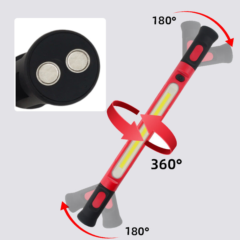 📢📢50% OFF !! ⏰3000LM LED Work Light – Magnetic + hook, 5200mAh battery, 360° rotation. Type‑C fast charge. Bright as day anywhere! 🔋✨