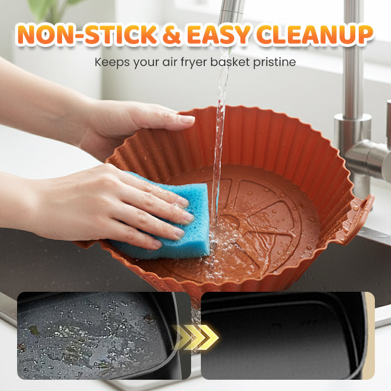 📢📢50% OFF !! ⏰Bake & Crisp Instantly! Reusable Silicone Air Fryer Liner