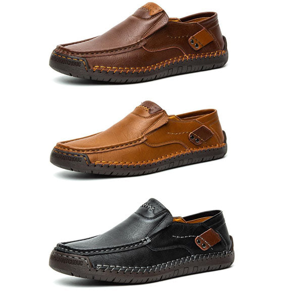 💎Classic Men’s Slip-On Leather Shoes – Premium Calfskin, All-Day Comfort & Effortless Style