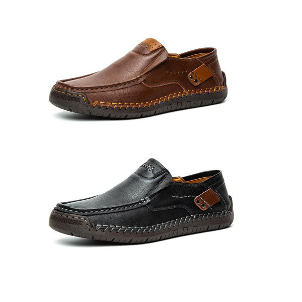 💎Classic Men’s Slip-On Leather Shoes – Premium Calfskin, All-Day Comfort & Effortless Style