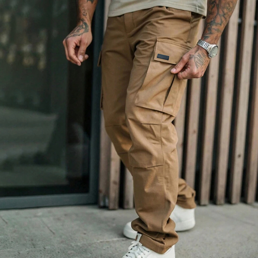 👖💼50% OFF!⚡ Classic Multi-Pocket Cargo Pants for Men – Relaxed Fit, Durable & Breathable, Sizes 2XL–4XL! 🌿🖤