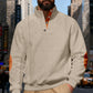 Men's Textured Jacquard Collared Sweatshirt