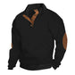 Men's Textured Jacquard Collared Sweatshirt
