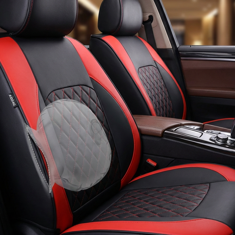 🚗50% OFF LIMITED TIME! 9-Piece Universal Fit PU Leather Car Seat Covers Set, Quilted Diamond Stitch Full Seat Protector, Breathable Wear-Resistant Auto Seat Cushion for Most Sedans SUVs