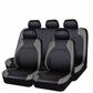 🚗50% OFF LIMITED TIME! 9-Piece Universal Fit PU Leather Car Seat Covers Set, Quilted Diamond Stitch Full Seat Protector, Breathable Wear-Resistant Auto Seat Cushion for Most Sedans SUVs