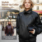 ⚡Faux Leather Stand Collar Oversized Moto Jacket