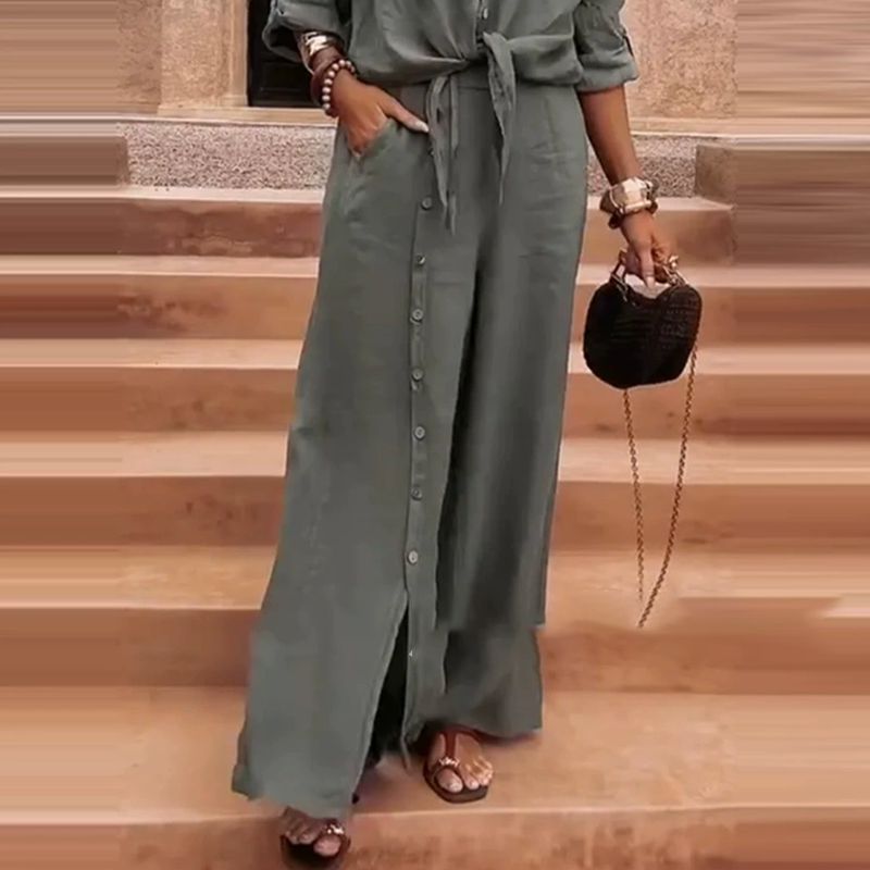 👗New arrival 50% OFF!🥰Women's Elegant Solid Color 2-Piece Set