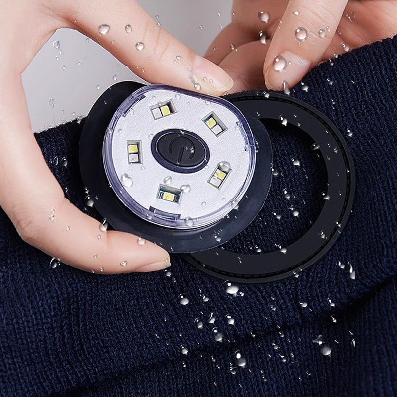 🧢 50% OFF NOW! 🔥Peel-Off LED Headlamp Bluetooth Headset Knit Cap