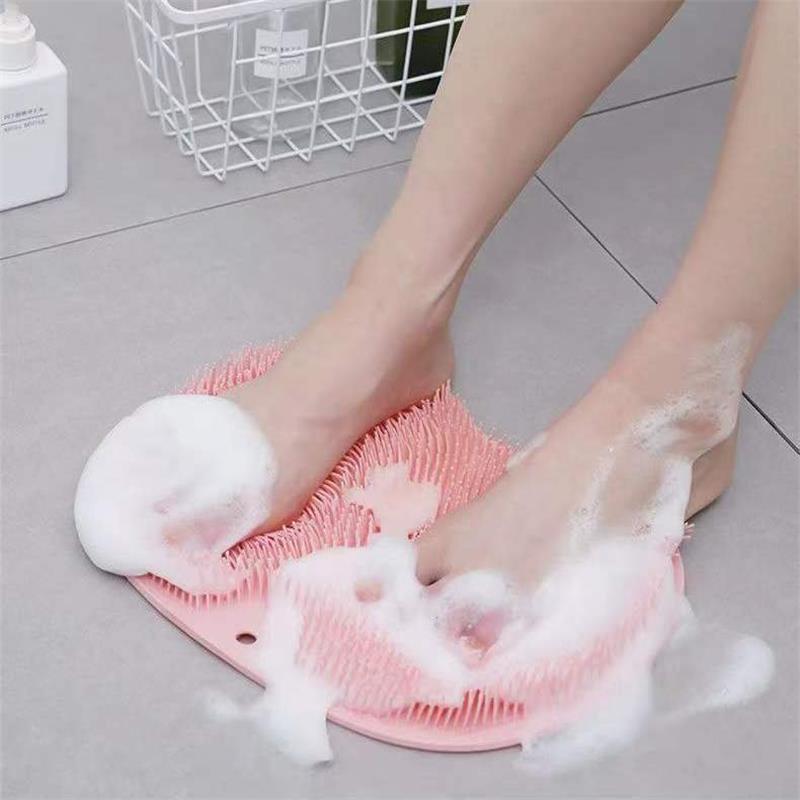 🔥 BUY 2 GET 1 FREE! 🚿 Shower Foot & Back Scrubber Massage Pad – Non-slip, dual-sided & deep-cleaning bristles – perfect for full-body exfoliation in the shower 🦶