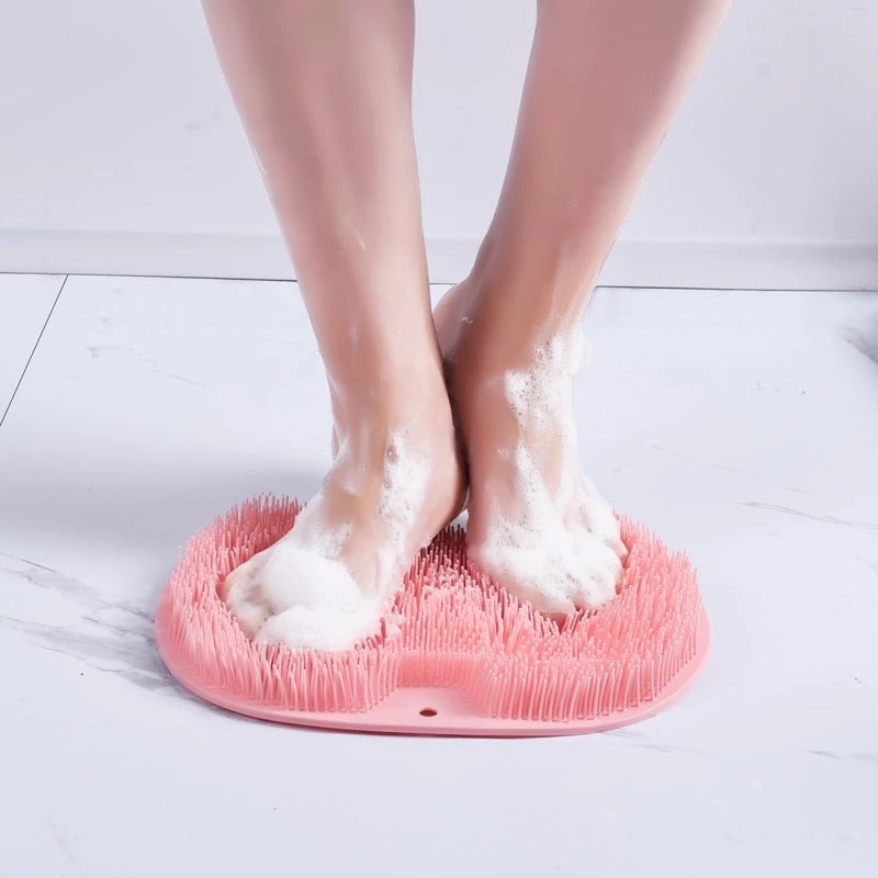 🔥 BUY 2 GET 1 FREE! 🚿 Shower Foot & Back Scrubber Massage Pad – Non-slip, dual-sided & deep-cleaning bristles – perfect for full-body exfoliation in the shower 🦶
