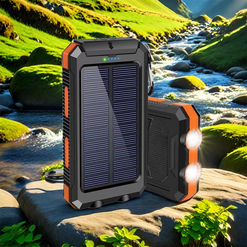 ☀️ LIMITED-TIME 50% OFF! 🔦 Portable Solar Power Bank – Solar Charging, Dual LED Lights, Outdoor Ready ✨