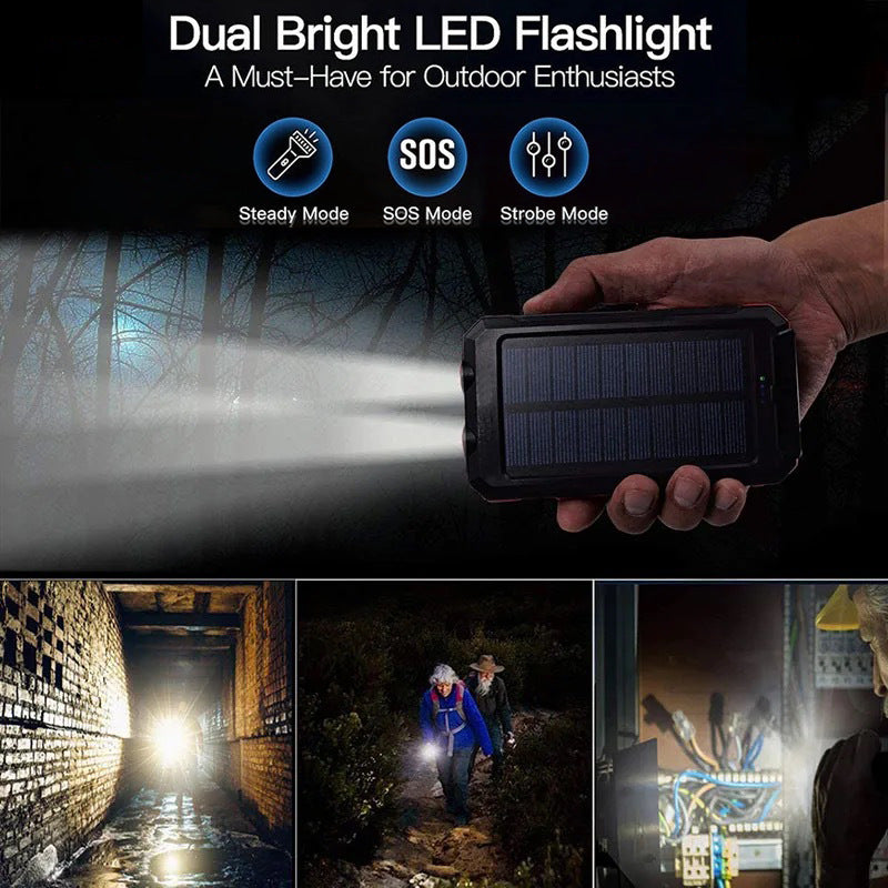☀️ LIMITED-TIME 50% OFF! 🔦 Portable Solar Power Bank – Solar Charging, Dual LED Lights, Outdoor Ready ✨