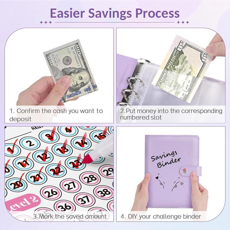 100-day Money-saving Envelope Challenge Binder