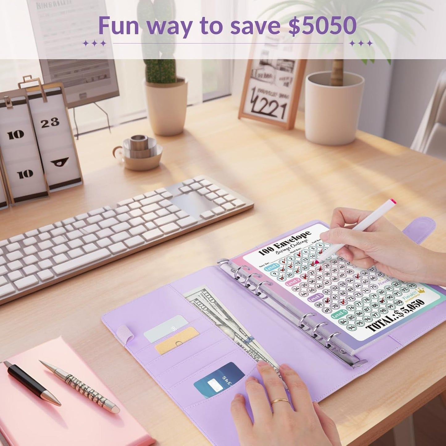 100-day Money-saving Envelope Challenge Binder