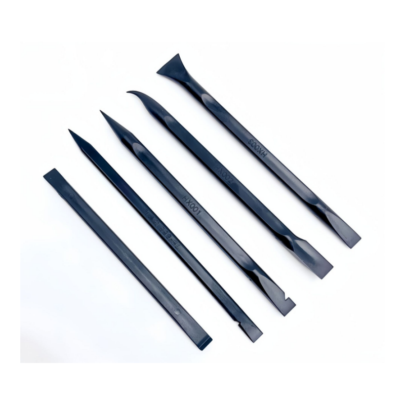 Car Detailing Pick Set for Car Detailing Kit, Safe Automotive Tool Set for Cleaning, Plastic Picks with 6 Cleaning Heads, Interior and Exterior Use, 6 Pack, Grey