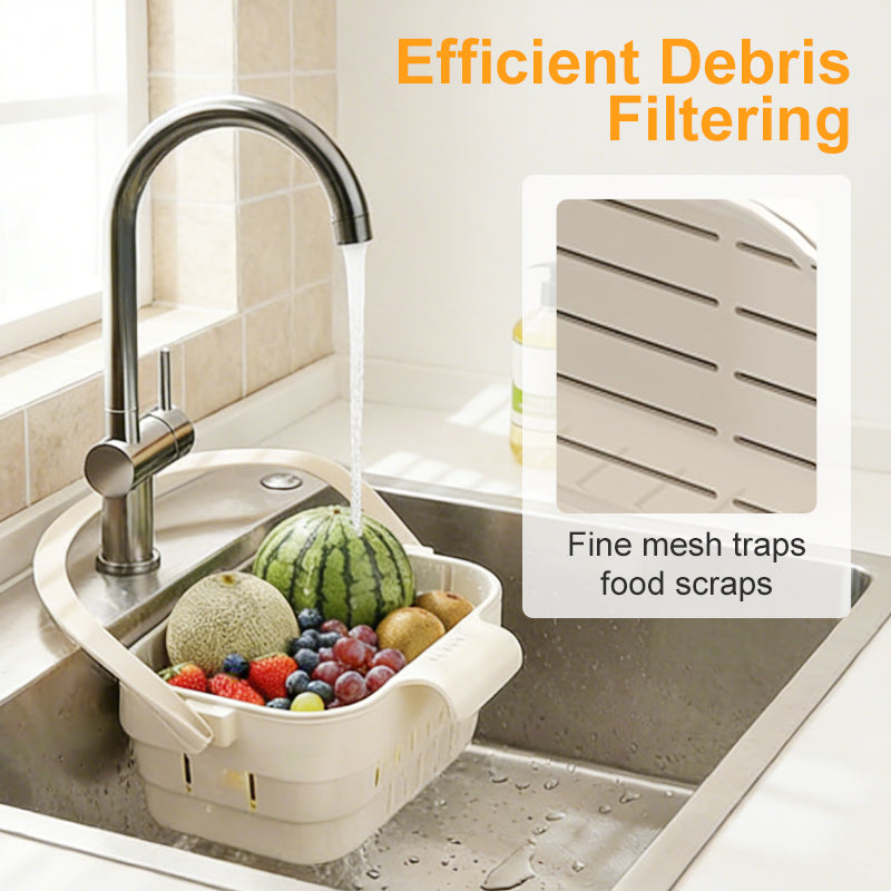 🍅Collapsible Faucet-Hanging Sink Strainer Basket