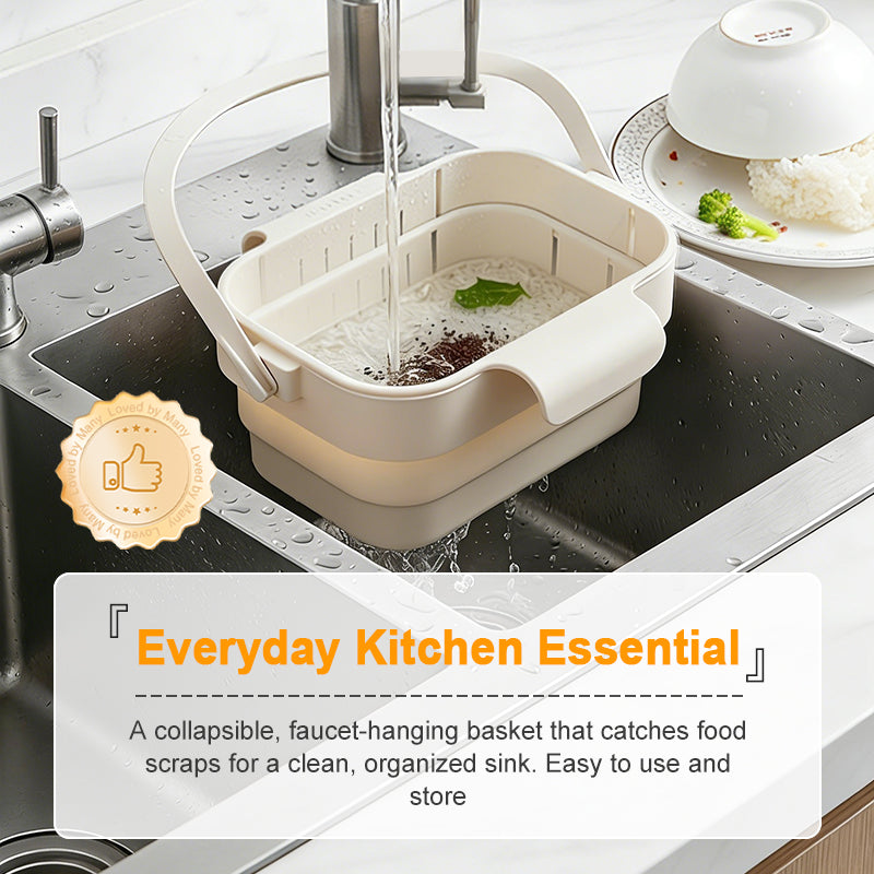 🍅Collapsible Faucet-Hanging Sink Strainer Basket